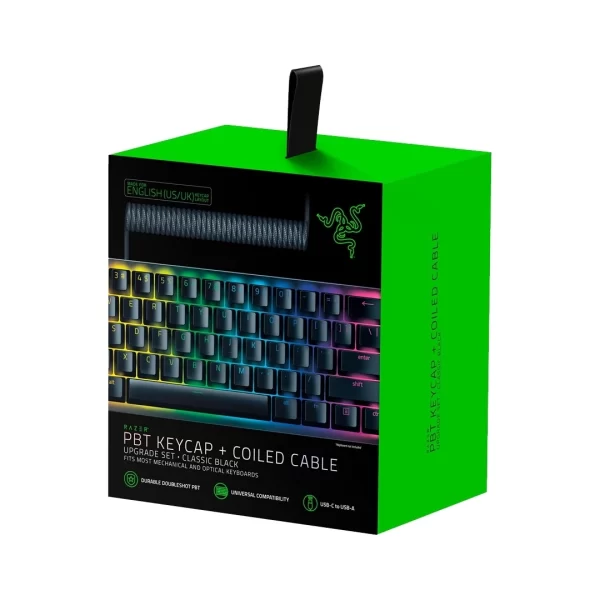 Keycap Set Razer + Coiled Cable Classic Black