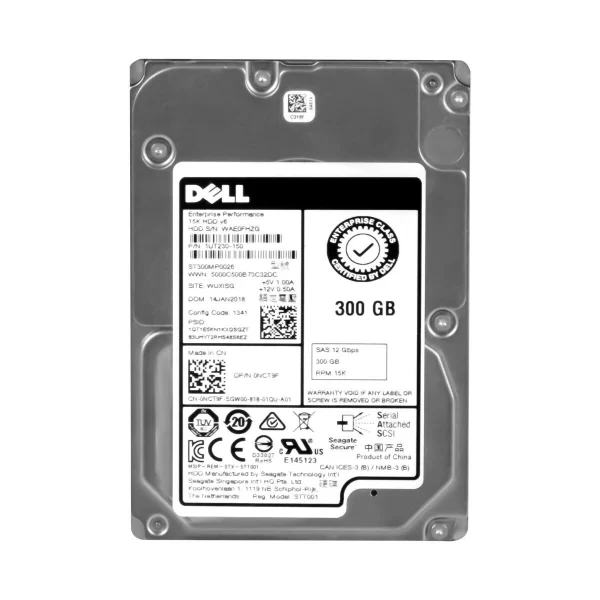 Disco Hdd Sas 300Gb Dell 15K Rpm 12Gbps 2.5In  Hplug Bulk