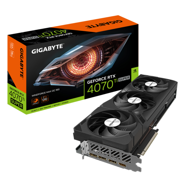 Placa de Video Gigabyte GeForce RTX 4070 Ti Super Windforce Max OC 16G