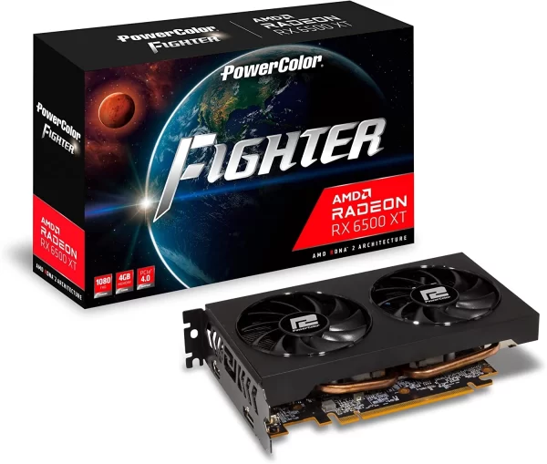 Placa De Video Amd Rx 6500 Xt Powercolor Fighter Oc