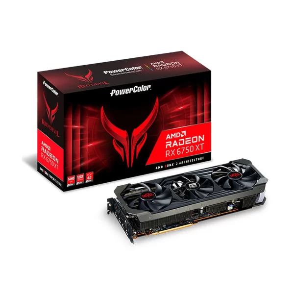 Placa De Video Amd Rx 6750 Xt 12Gb Powercolor Red Edvil