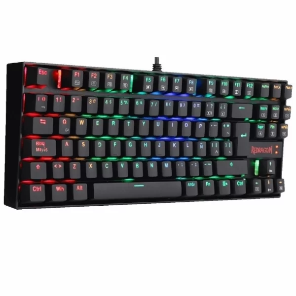 Teclado Gamer Redragon K552 Kumara Rgb Black Switch Red