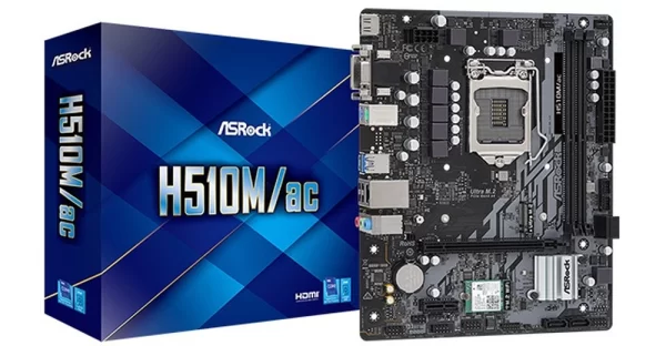 Mother Asrock H510M/Ac Intel 11Va Wifi Ac +Bt4.2 (1200)